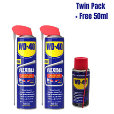 WD-40 Original Flexible Metal Straw 400ml Penetrant Spray Multi-purpose Lube x2 26.79 per litre