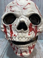 Full Head Skull Mask Horror Scary Mask Cosplay Party Skull Latex Movable Jaw