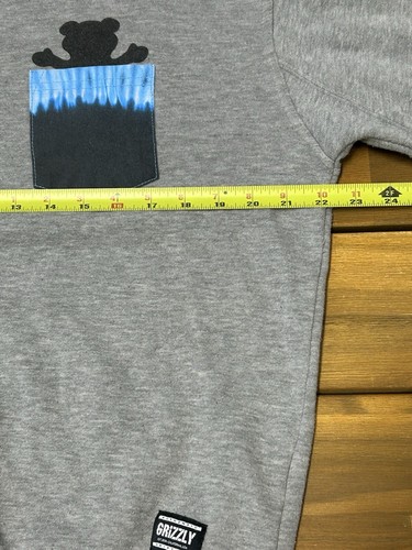 Grizzly GripTape Grizzly Fire Tie Dye CrewNeck Sweatshirt Pocket Medium Skater - Picture 8 of 9