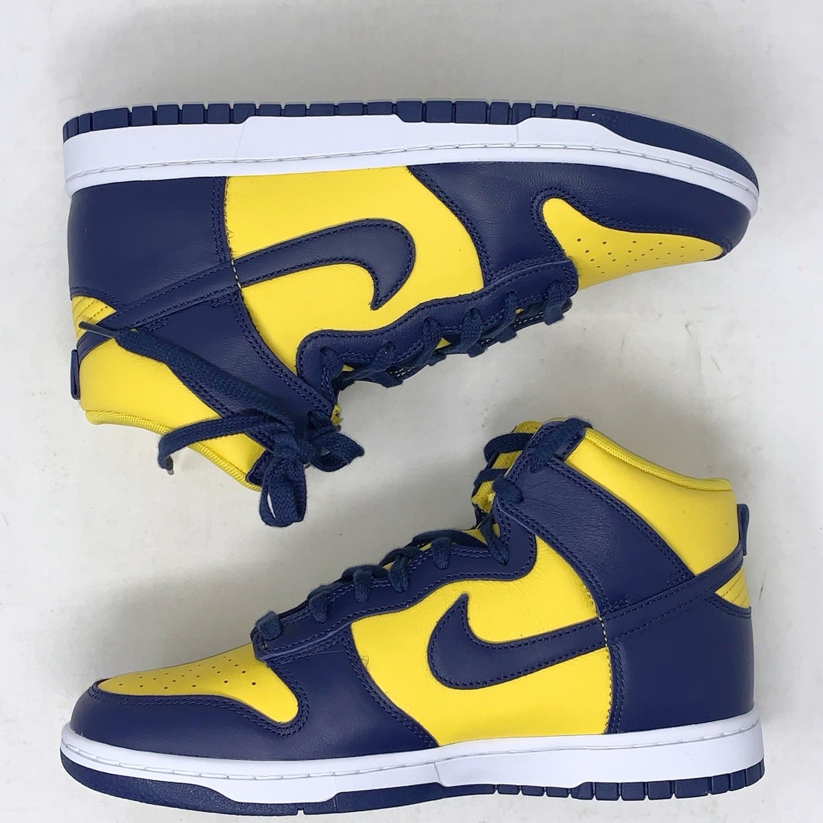 Nike Dunk High 'Michigan' Maize Blue Sneakers, Size 8.5 BNIB