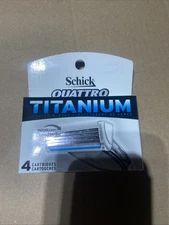 Schick Quattro Titanium for Men Razor Refills - 4 Cartridges NEW Sealed!