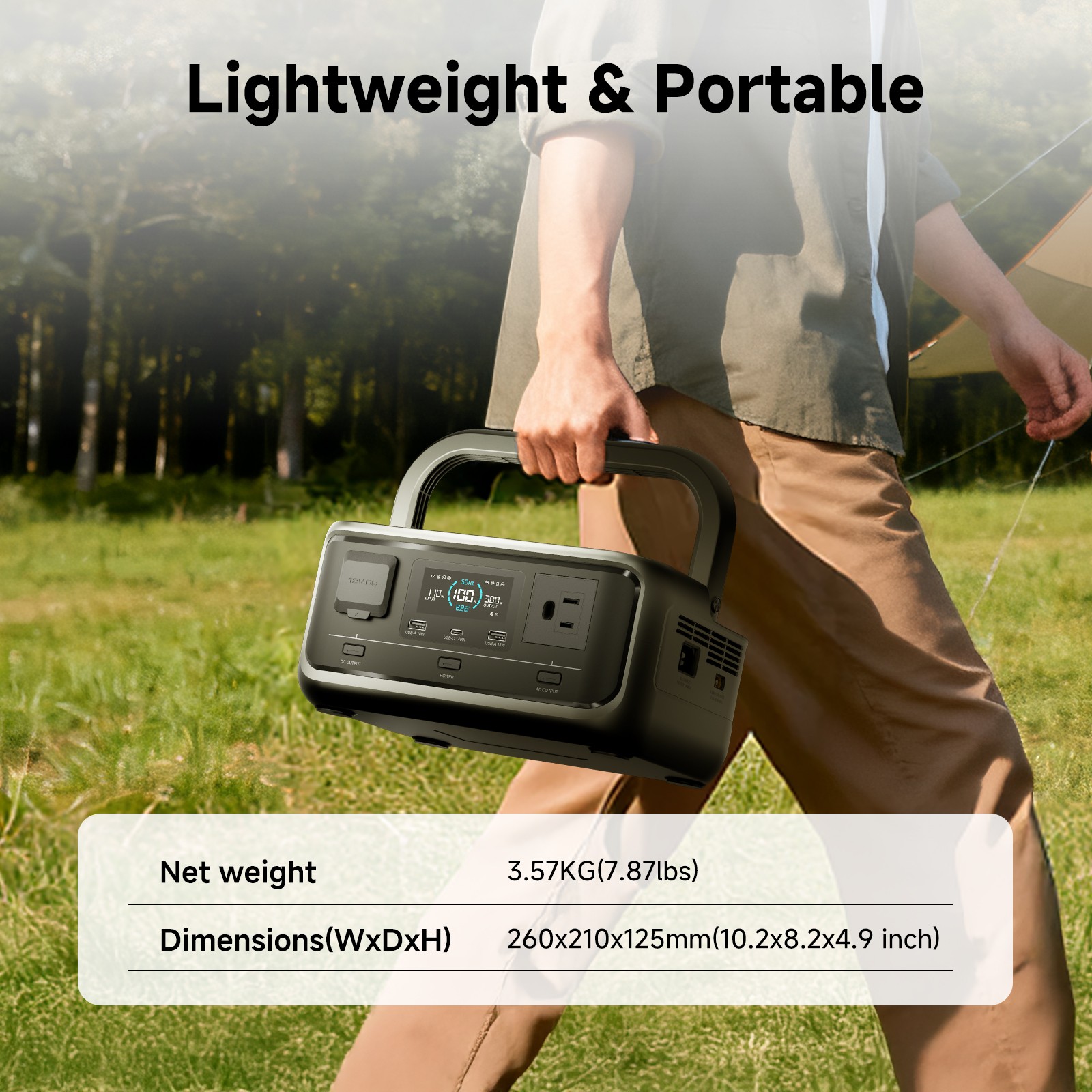 ALLPOWERS VOLIX P300 Portable Power Station 300W 256Wh Solar Bank Camping Backup