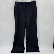 CLASSIQUES ENTIER Womens Wool Career Pants Size 12P Lightweight Wide Leg Grey