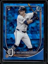 2025 Bowman Chrome Sapphire Trey Sweeney RC Detroit Tigers #25