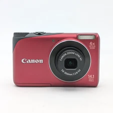 Canon PowerShot A2200 HD 14.1MP 4x Optical Zoom Compact Digital Camera - Red
