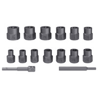 "3/8\" Stecknuss Ausdreher 15Tlg 8-19Mm Linksausdreher Schraubenausdreher Nuss"