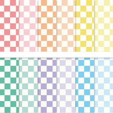 60 Sheets Pastel Checkerboard Scrapbook Craft Paper for DIY Card Making Photo Al
