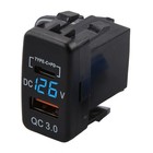 12-24V QC3.0 Dual USB Car Charger Power Socket PD Charging Adapter for Toyota