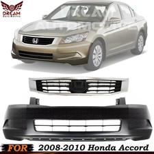 Front Bumper Cover Fascia Grille Assembly Kit For 2008-2010 Honda Accord Front Bumper Cover Fascia Grille Assembly Kit For 2008-2010 Honda Accord