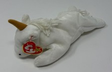 NEW w/ Tags - TY Beanie Babies Mystic the Unicorn - RARE PVC Pellets  Tag Error