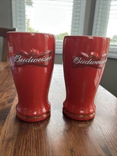 Vintage ENCORE Anheuser Busch Budweiser Red Beer Mug Cup Glass Stein rare