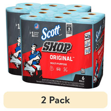 2 Pack Scott Shop Towels Original, 6 Rolls, 55 Sheets Per Roll, Multi-Purpose