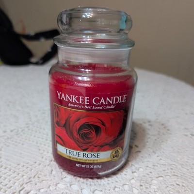 Yankee Candle True Rose Large Jar 22 Oz Classic Label New Condition Discontinued
