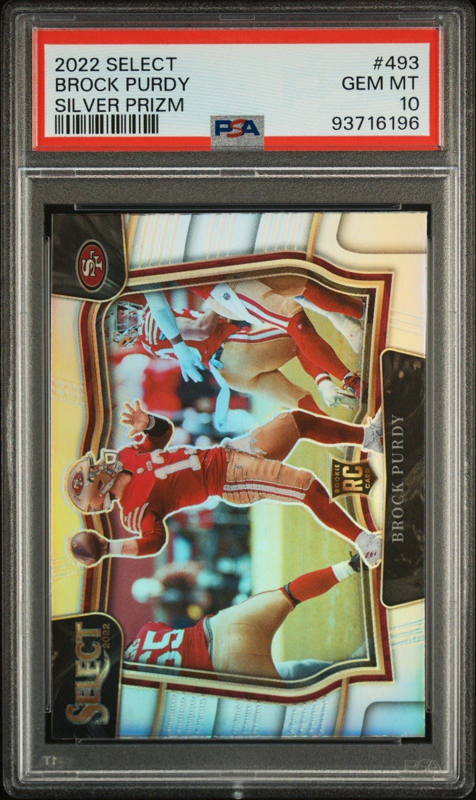 2022 PANINI SELECT SILVER PRIZM #493 BROCK PURDY PSA 10