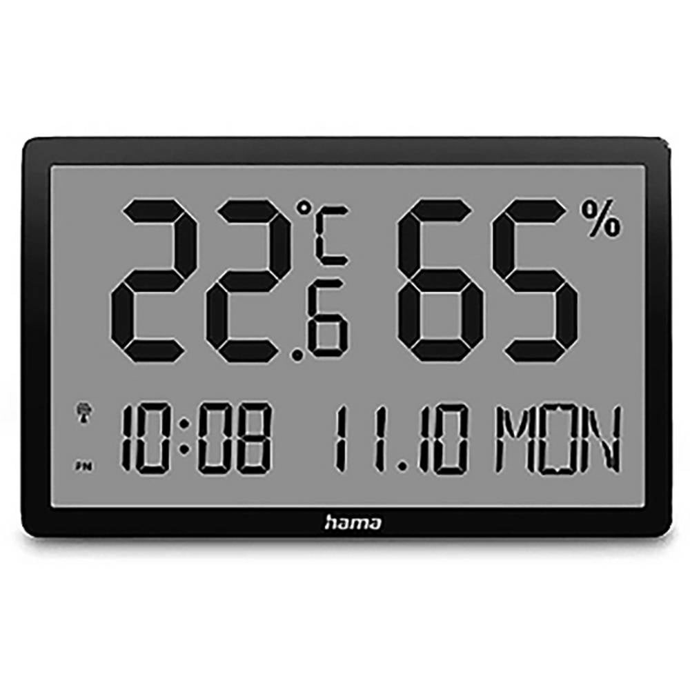 Thermomètre d'intérieur Hama Lombok digital noir pour le confort thermique du salon