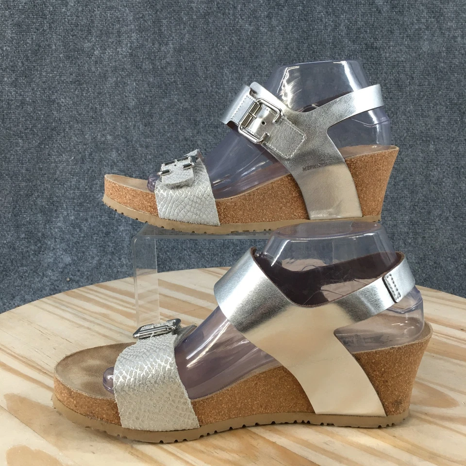 Sandalias Mephisto para mujer 41 Lissandra con correa plateada y hebilla tacón de cuña Foto 2 de 4