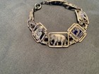 1934 Chicago Worlds Fair Silver Souvenir Bracelet  Elephants & Buddha — photo 3