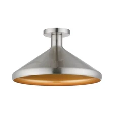 Livex Lighting 40950-91 Geneva Semi-Flush Mount Brushed Nickel **NEW**