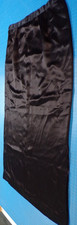 VTG. Skirt Satin Womens Black Maxi Long Side Slits Straight hand made M