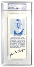 John Cat Thompson Signed 1968-74 Basketball HOF Bookmark PSA/DNA Montana State