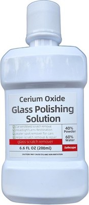 200ml Cerium Oxide Glass Polishing Liquid   Deep Cleaning Glass & Removes Wiper