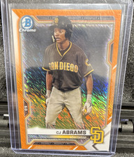 Bowman 2021 Chrome Orange Shimmer Refractor BCP-227 CJ Abrams San Diego Padres