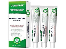 DERMFREE Hemorrhoid Ointment for Relief of Pain, Swelling, Discomfort, Itching