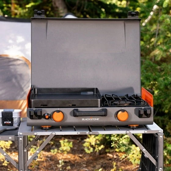 Blackstone Adventure Ready 12"x14” Propane Camping Griddle with Side Burner - Image 3 of 4