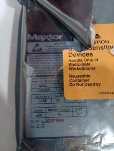 Vintage Maxtor 71626A 67A 51a 301066101 LCI GEN3 DICUSS II Hard Drive PCB Sealed - Picture 3 of 3