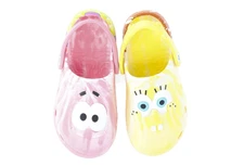 SPONGEBOB & PATRICK Kids Molded Swivel-Strap Clogs Boys/Girls Sizes 13 or 1  NWT