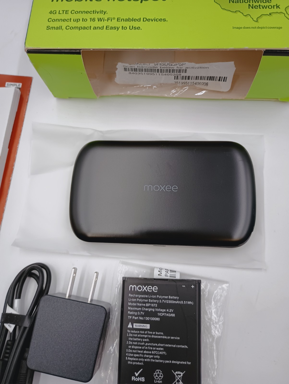 NEW SIMPLE MOBILE NO CONTRACT MOBILE HOTSPOT 4G LTE OPK-SMK779HSDL (NO SIM CARD)