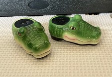 Vintage Alligators Crocodiles Animals  Reptiles Japan Salt and Pepper Shakers 