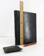 Leather Hardcover 9" Journal 224 Lined Pages Graphic Image Black