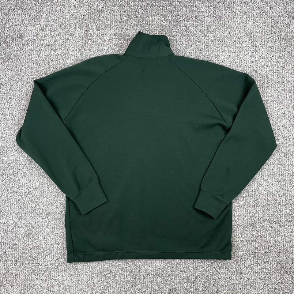 Suéter Speedo Vintage Branco Veado Masculino Grande Verde Zíper Completo Feito no Japão Anos 70 - Imagem 2 de 4
