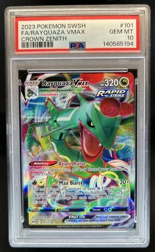 2023 Pokemon SWSH Crown Zenith Rayquaza VMAX #101/159 PSA 10 GEM MINT