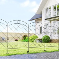 Garden Fencing Panels, 43in x 11.4ft Flower Bed Border Edging, Steel