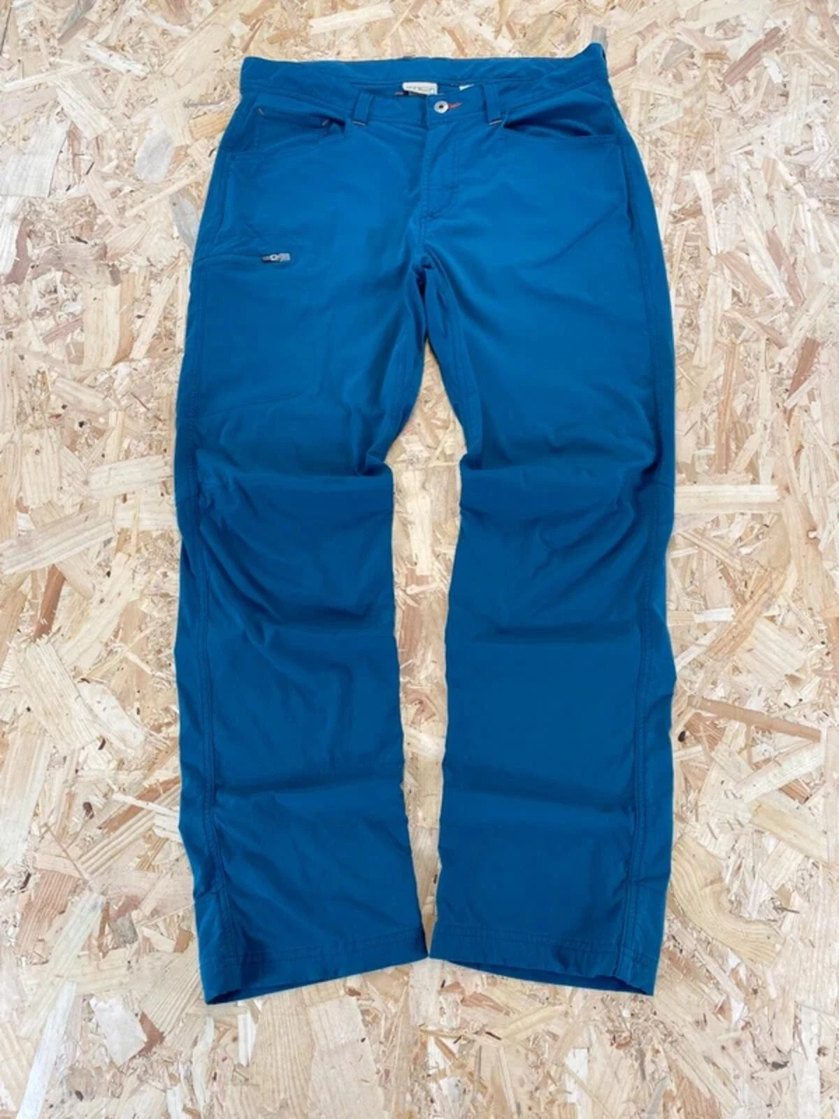 L.L.Bean Hiking Trousers Mens 34x30 Blue Stretch Softshell Outdoor Walking Pants