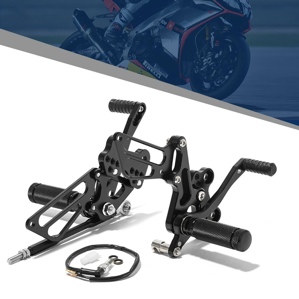 NICECNC CNC Rearsets Footrests Fit Suzuki SV650/S (99-11), SV1000 (03-07) & GSXR Models 4 thumbnail image