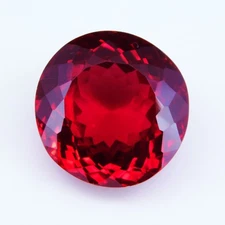 Certified 29.80 Ct Natural Red Ruby Round Cut Loose Gemstone