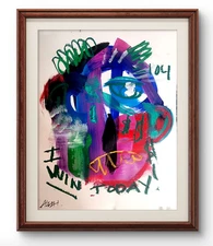 Original Art 104 14x11 Abstract Expressionist Painting on Paper