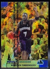 1999-00 Topps Finest GOLD Refractor Terrell Brandon 054/100 NM 165 T-Wolves Cavs