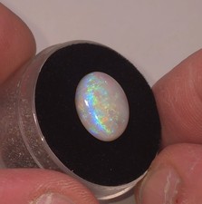 Australian White Opal Oval Cabochon Natural Opal Coober Pedy – 13 mm x 10.5 mm