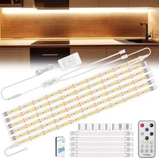 LED Under Kitchen Cabinet Cupboard Shelf Counter Top Strip Lights Lamps Dimmable