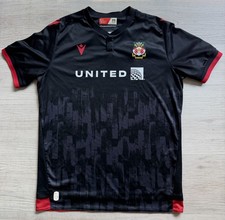 Authentic Macron Wrexham AFC 24/25 Forbidden EFL Black Third Jersey Soccer Small