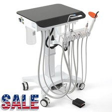 Portable Dental Delivery Unit Mobile Cart Electric Lift M4 Curing light Scaler