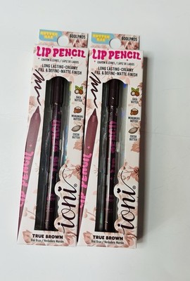 IONI *TRUE BROWN *2 pack LIP PENCIL FILL DEFINE CREAMY MATTE FINISH
