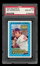 1974 Kellogg's Set-Break # 16 Jeff Burroughs PSA 10 GEM MINT