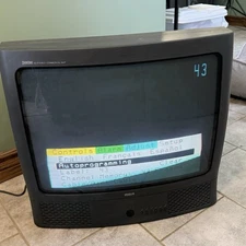 Vintage RCA ColorTrak Plus 25” CRT Color TV w A/V inputs F25254GY Retro
