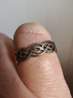 Vintage Sterling Silver Celtic Knot Woven Eternity Band Ring Size 6 Acid Tested — photo 8