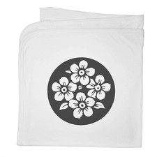 'Forget Me Not Circle' Cotton Baby Blanket / Shawl BY00043716